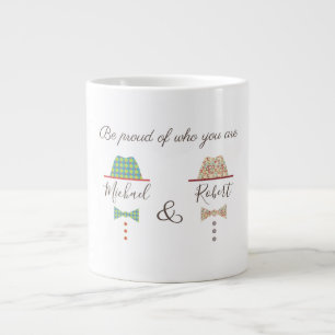 Taza De Café Gigante Orgullo gay, Orgulloso de quién eres, monograma