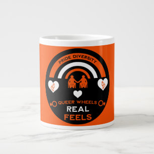 Taza De Café Gigante Orgullo LGBTQ Gay de Discapacidad en silla de rued