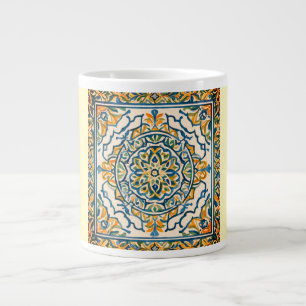 Taza De Café Gigante Ornamentos de Marruecos ,Mug de especialidad texti