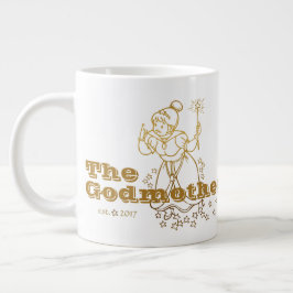 Taza De Café Gigante Oro personalizado la madrina