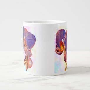 Taza De Café Gigante orquídea violeta y ámbar