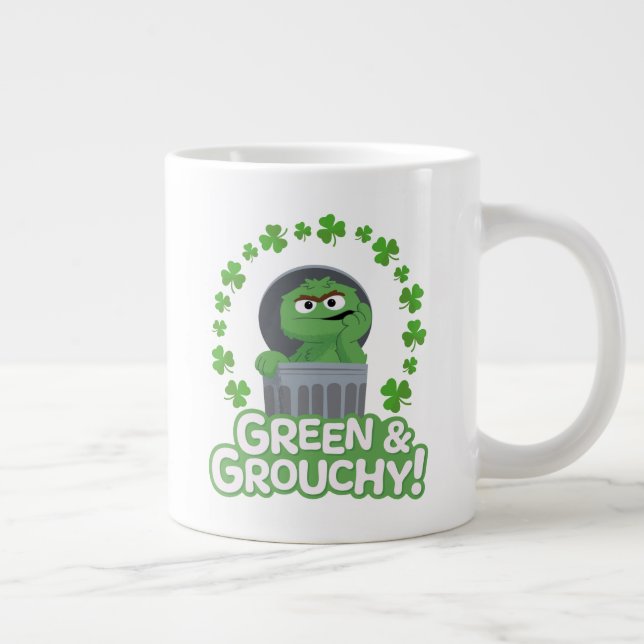 Taza De Café Gigante Oscar | ¡Verde y Grouchy! (Derecha)