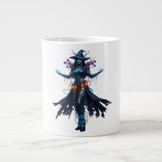 Taza De Café Gigante Oscuro hechicero Fantasy Mug (Frente)