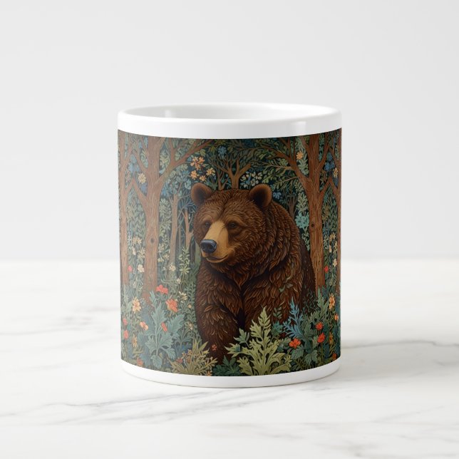 Taza De Café Gigante Oso castaño retro ruso (Frente)