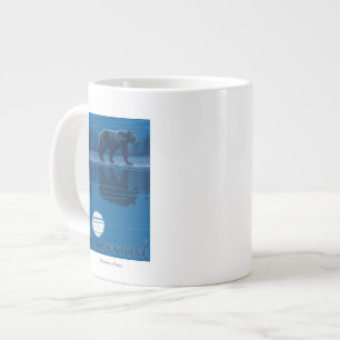Taza De Café Gigante Oso en claro de luna - Yellowstone del oeste,