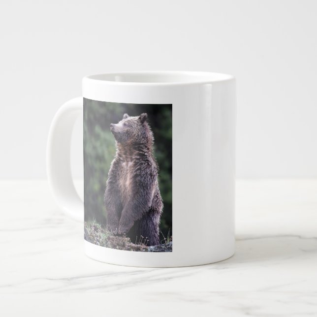 Taza De Café Gigante Oso grizzly derecho (Izquierda)
