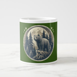 Taza De Café Gigante Oso silvestre clásico/vintage
