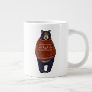 Taza De Café Gigante Oso suéter de reno rojo