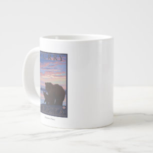 Taza De Café Gigante Oso y Cub - curry, Alaska