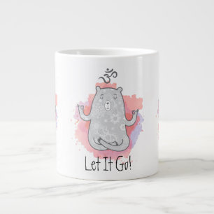 Taza De Café Gigante Oso Yoga Déjalo Ir