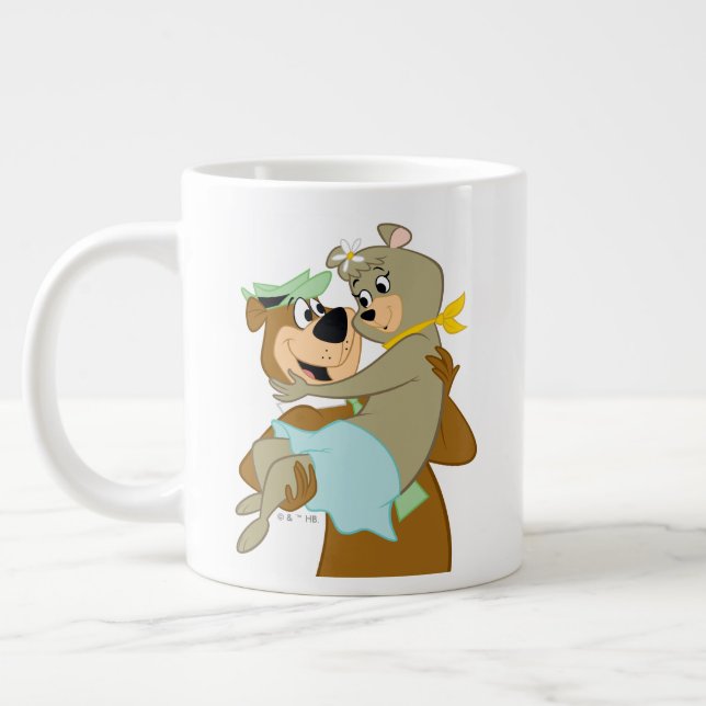 Taza De Café Gigante Oso Yogi Cargando Cindy Bear (Izquierda)
