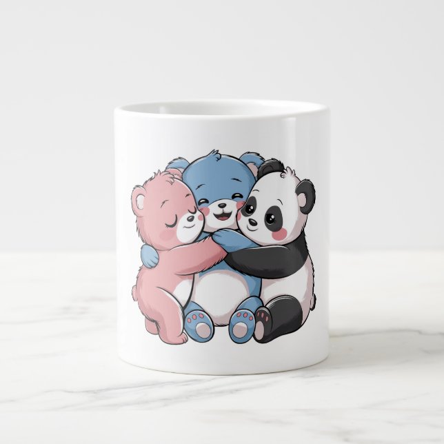 Taza De Café Gigante Osos de peluche con panda (Frente)