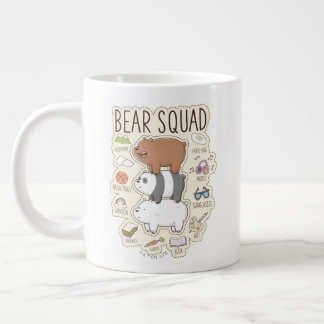 Taza De Café Gigante Osos desnudos - Gráfica del diario del pelotón de