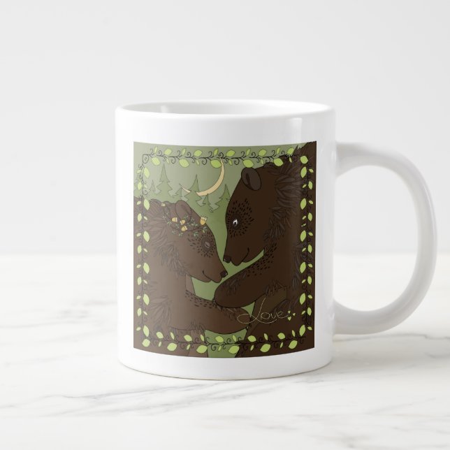 Taza De Café Gigante ¡Osos enamorados! (Derecha)