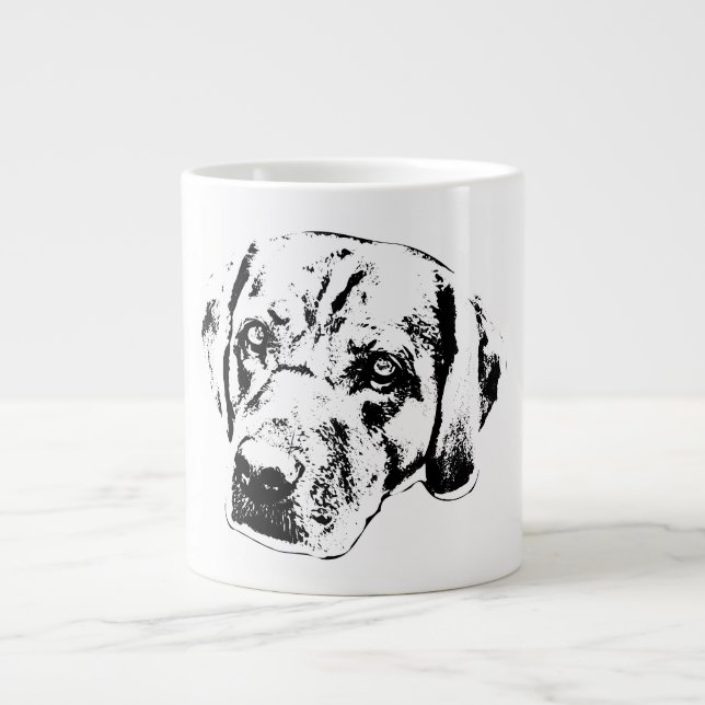 Taza De Café Gigante Otoño, corazón leal (Frente)