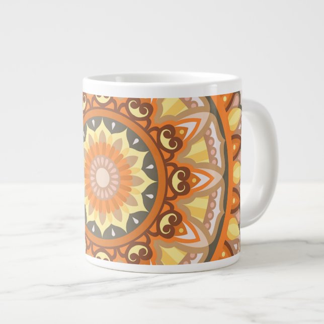 Taza De Café Gigante Otoño Mandala (Derecha)