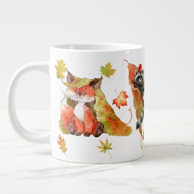 Taza De Café Gigante Otoño otoño cúter Animals Clipart (Izquierda)