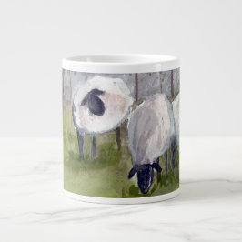 Taza De Café Gigante Oveja acuarela rusa