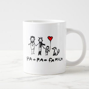 Taza De Café Gigante Pa + Pa = Familia