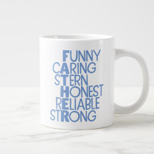 Taza De Café Gigante Padre atributos arte de cruzada
