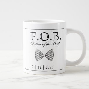 Taza De Café Gigante Padre de la novia Boda Fecha Keepsake