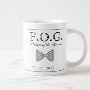 Taza De Café Gigante Padre del Boda de Groom Fecha Keepsake