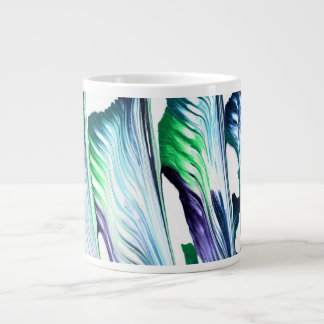 Taza De Café Gigante Pain Remover 1 Purple Green Abstract Drink Mug