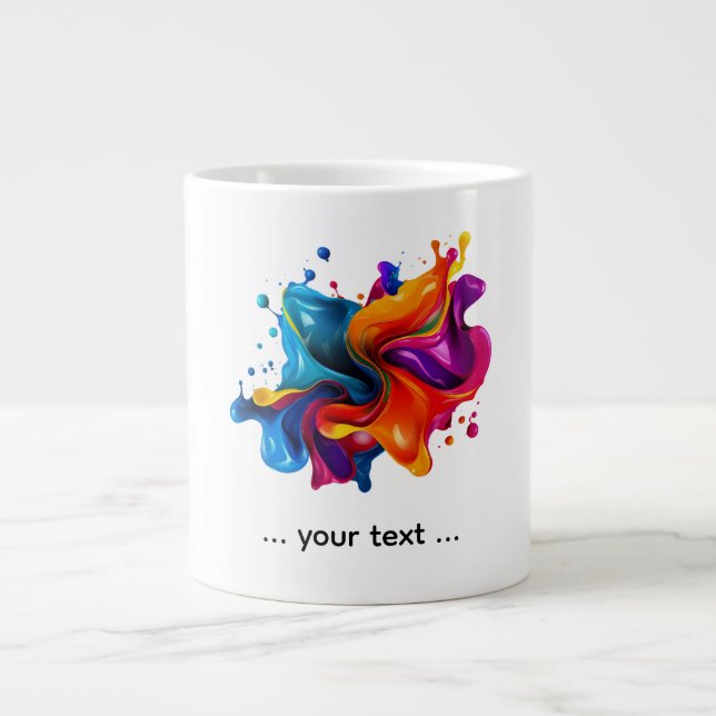 Taza De Café Gigante paint splatter explosion (Frente)