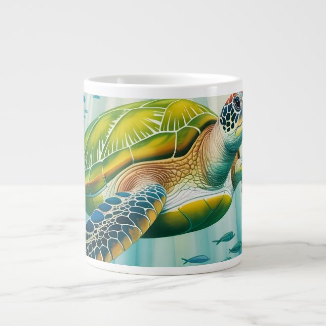 Taza De Café Gigante Painted Turtle (Frente)