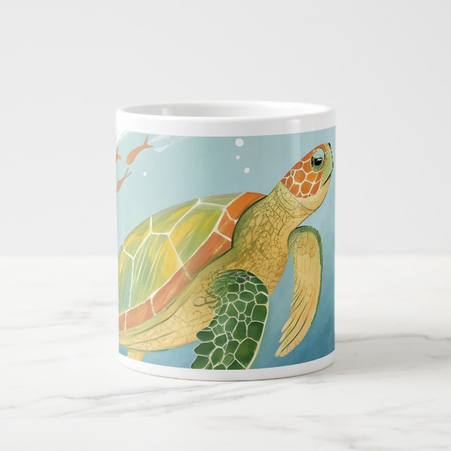 Taza De Café Gigante Painting Turtle (Frente)