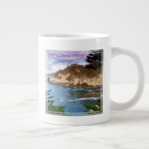 Taza De Café Gigante Paisaje de Acantilado Costero