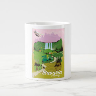 Taza De Café Gigante paisaje de Baviera Alemania impresión de viaje
