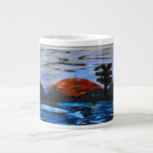 Taza De Café Gigante Paisaje de Sunset