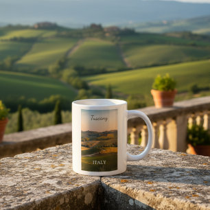 Taza De Café Gigante Paisaje de Toscana Italia Escénico 