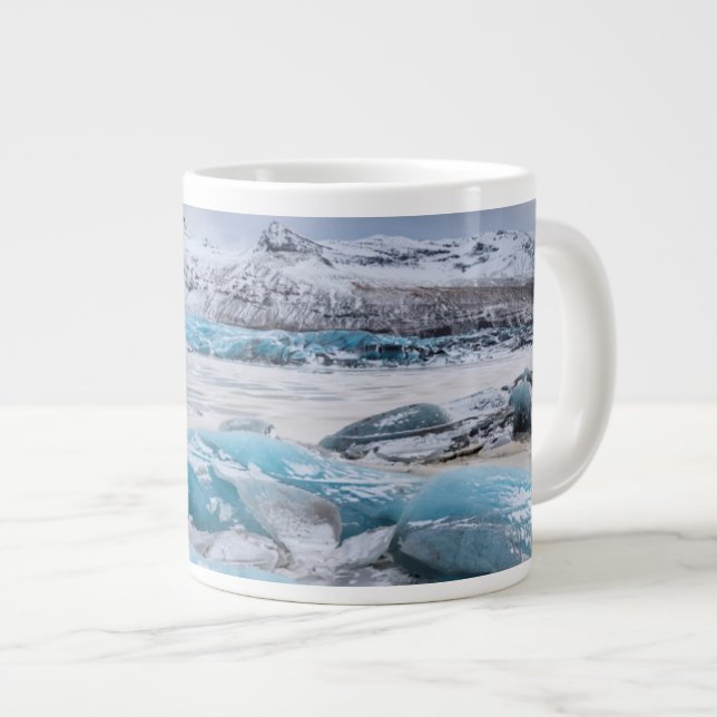 Taza De Café Gigante Paisaje glaciar del hielo, Islandia (Derecha)