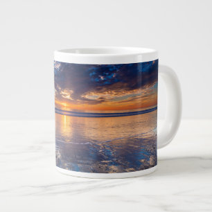 Taza De Café Gigante Paisaje marino dramático, puesta de sol, CA