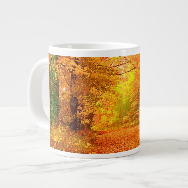 Taza De Café Gigante Paisaje natural del otoño de Vermont (Izquierda)