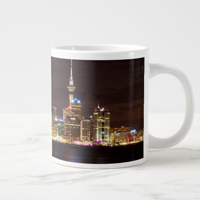 Taza De Café Gigante Paisaje nocturno de Auckland (Derecha)