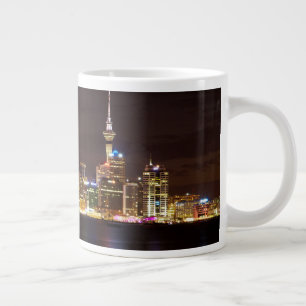 Taza De Café Gigante Paisaje nocturno de la ciudad de Auckland