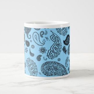 Taza De Café Gigante Paisley azul