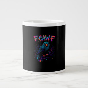 Taza De Café Gigante Pájaro Cuervo Cuervo Divertido Pájaro Gracioso Bro