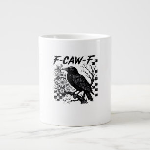 Taza De Café Gigante Pájaro de Halloween F-Caw-F
