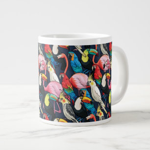 Taza De Café Gigante Pájaros exóticos