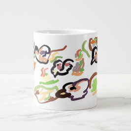 Taza De Café Gigante Pájaros y otoño