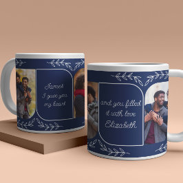 Taza De Café Gigante Palabras de amor de foto vertical Husband 3 Person