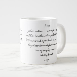 Taza De Café Gigante Palabras del corazón que explican y arte caprichos