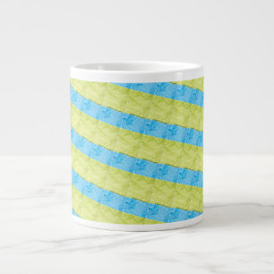 Taza De Café Gigante paletas azules y amarillas