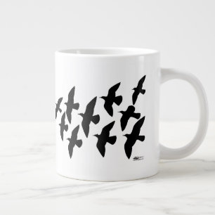 Taza De Café Gigante Palomas de vuelo volador