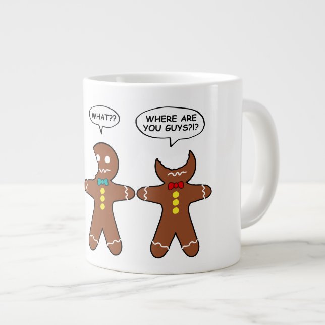 Taza De Café Gigante Pan de jengibre me duele el humor blanco (Derecha)