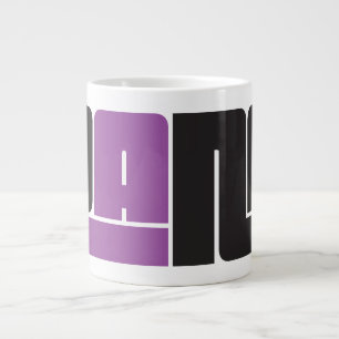 Taza De Café Gigante Pana Black and Purple